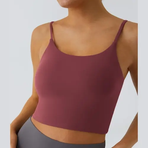 Basic Padded Workout Cropped Tank Top
