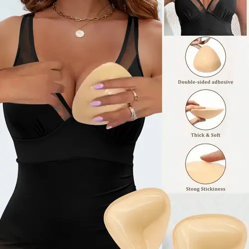 New Invisible Adhesive Bridal Sports Bra for Brides, Strapless Bust Pads for Wedding Dresses, Comfortable, Supportive and Breathable Womenswear Sports Bra for Women, Padded Bra, Invisible Bras, Padded Brassieres