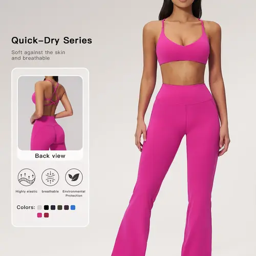 Women's 2-Piece Sports Pants Set Yoga, Running Outfits, Exercise Activewear & Fitness Training Wear, Versatile Outdoor Sportswear for Women