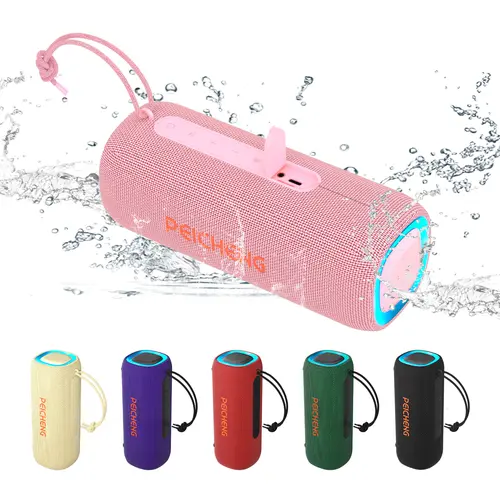 【tiktokshopbacktoschool】Wireless Speaker Bluetooth Plastic Sound System, 2-Way 20W Stereo Bass Speakers, IPX5 Waterproof Dustproof, Bluetooth 5.3 Chip, 24H Playtime, Durable Pro Audio - Pink Fathers Day Gift for Music Lovers,back to school
