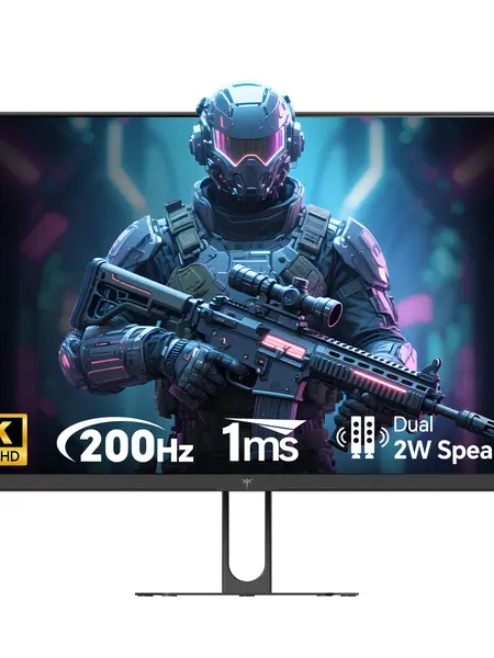 KTC 27" 2K QHD 200Hz Fast IPS Gaming Monitor, 2560*1440 Up to 210Hz Monitor, HDR 400, GTG 1ms, DP@200Hz, HDMI@144Hz,Adaptive Freesync & G-sync, 131% sRGB, Bulit-in Dual 2W Speakers, PC Monitors Gamer with HDMI 2.0 x 2 & DP1.4 x 2, H27T22C-3