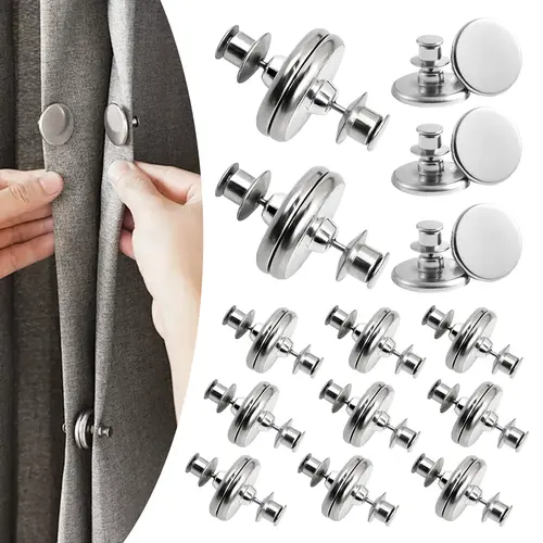 16-Count Heavy Duty Magnetic Window Coverings Clips, 2-Way Closure Magnets for Window Drapes - Reduce Light Infiltration, Keep Curtains Secured for Home, Office, Bedroom