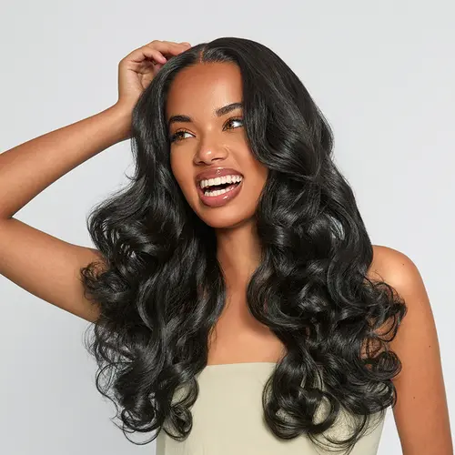 [Blend] Frodio Veralux™ Blend Human Hair 24" 13x6 HD Lace Wig Natural Black Loose Wave Wig #summervibes