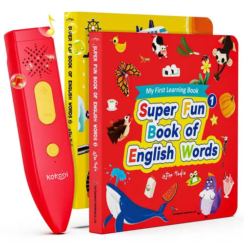 KOKODI BPA-Free ABS Talking Pen Toy with Pen + Books - Interactive Language Learning Toy for Toddlers, with Sound Effects, Recording, Puzzle Games, Early Literacy Support, Capture Thoughts, Audio Output, Travel-Ready for Learning, Birthday Gift