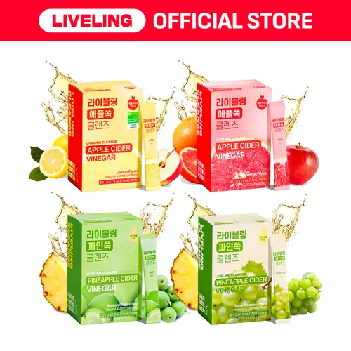 LIVELING Apple Cider Vinegar Liquid Sticks, 7500mg ACV, No Added Sugar, Low Calorie, 30 Sticks
