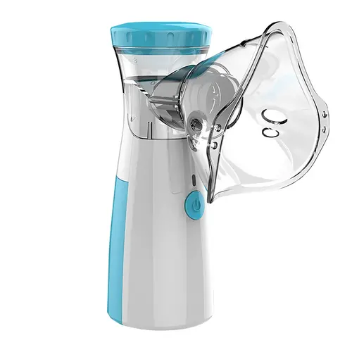 KOMOX Portable Handheld Mesh Nebulizer with Adult and Child Accessories, Dual Power by 2 AA Batteries or USB Cable, No Built-in Rechargeable Battery, AA Batteries Not Included