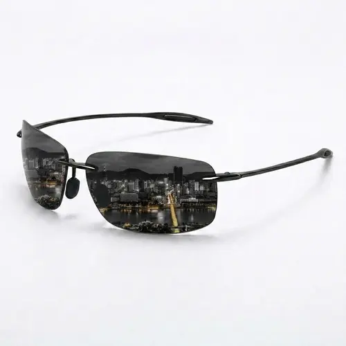 Mens Sunglasses Polarized Frameless Ultralight Safety Sun Glasses For Women UV400 Lightweight Anti-Glare Mirror Sunglasses rimless sunglass,summer outifit,travel essentials