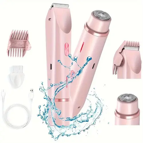 OneNight Electric Bikini Trimmer for Women, Electric Shaver and Razor, Rechargeable 2 in 1 Body & Facial Hair Removal, Waterproof Wet & Dry Use Trimmer for Women,back to school,back to school haul