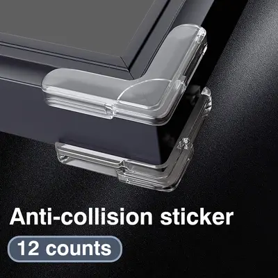 12 Counts Safety Corner Protectors Guards, Clear Soft Protection for Sharp Furniture Edges
