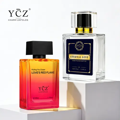 YCZ Double Scents Intertwined Love's Red Flame & Eternal Love Perfume Combo Set for Romantic Dates and Anniversaries Liquid Fragrance with Fruity and Romantic Aroma Amber Vanilla Amber Vanilla