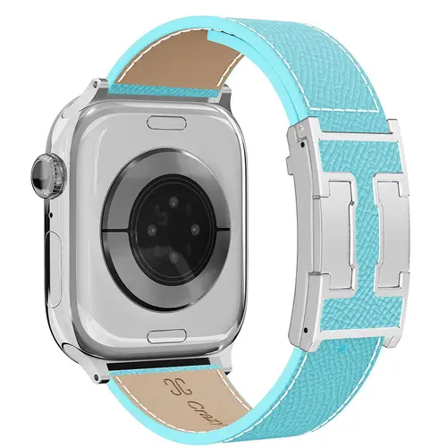 CRAZYGRASS Women's Magnetic Genuine Leather Smart Watch Strap, Premium Designer-Style Buckle Band, Adjustable for 38-49mm Square Smartwatches, Mother's Day Gift [WATCH NOT INCLUDED], Smart Watch Straps