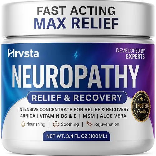 summervibes Neuropathy Nerve Relief Cream - Maximum Strength Relief Cream for Foot, Hands, Legs, Toes Includes Arnica, Vitamin B6, Aloe Vera, MSM - Expertly Developed for Effective and Soothing Relief,summerwins,travel essentials,sunscreen,back to school