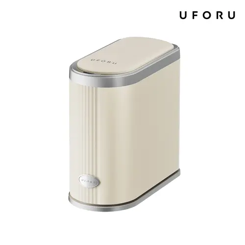 UFORU 12L Smart Trash Can with Motion Sensor Lid, Touchless Automatic Garbage Bin for Bathroom, Bedroom, Kitchen and Office, Modern Plastic Waste Bin with One-Touch Open and Close, 10 – 12 L, Pvc