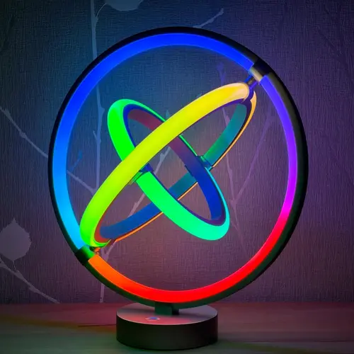 LEPRO RGBIC AI Smart Plastic LED Desk Lamp - 16M Color Changing, Music Sync, 2.4 GHz, APP Control, Dimmable, Works with Alexa & Google, Room Decor, Cool Stuff for Room, Led Lights for Bedroom, Dorm Decor for Guys