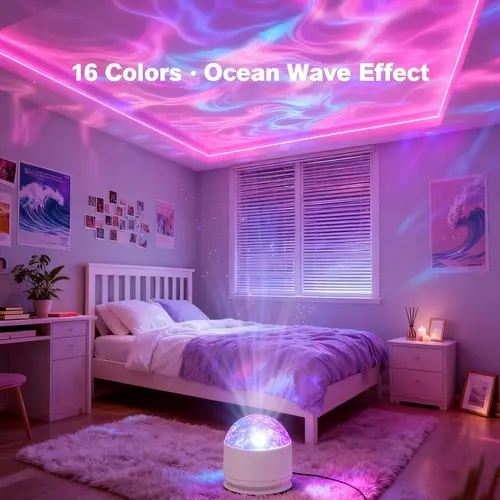 1pc Aurora LED Mood Projection Light RGB Remote Control, Galaxy Star Projector, Bedroom Night Light Projector, Star Projector, Room Decoration, Home Theater, Ceiling, Gift Decoration, Camping, Wedding Decoration clearance items BackToSchool