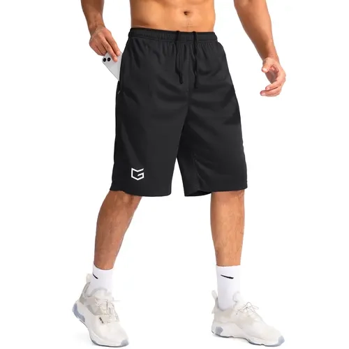 G Gradual Men’s 11" Long Drawstring Athletic Shorts - Lightweight, Quick Dry, Zipper Pockets - Men’s Fitness Jogging Shorts for Gym, Summer #outdoorfun