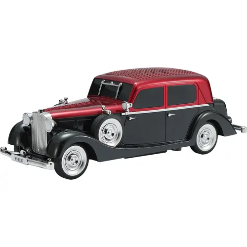 WSTER WS-1934 Retro Classic Car Model Bluetooth Wireless Speaker - Stereo Audio Device with Push Button, Bass Boost, USB, USB Type C, TF Card, AUX, 50Hz FM Radio, TWS Pairing - Ideal for Indoor Parties, Birthday Gifts, Desktop Decoration