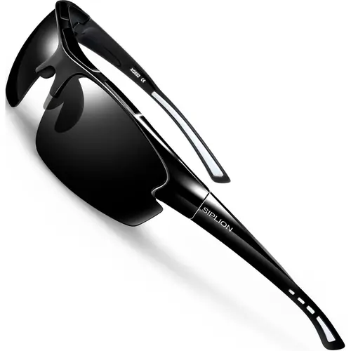 Full-Wrap TR90 Ultra-Light Polarized Sunglasses | Perfect for Outdoor Sports Running Camping Fishing | Includes Glasses Cloth, Test Paper and Sunglasses Case