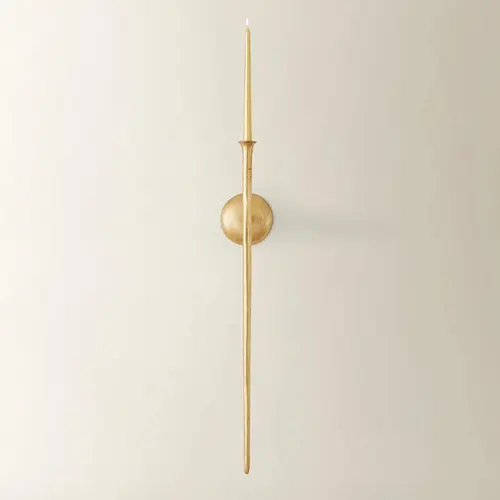 Z Gallerie Aspar 33-Inch Gold Aluminum Sold Individually Wall Candle Sconce for Taper Candles,dorm essentials