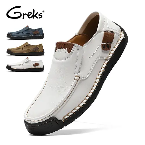 GREKS Men's Classic Casual Lightweight Slip-On Loafers - Driving Moccasin Footwear for Walking, Dress Occasions