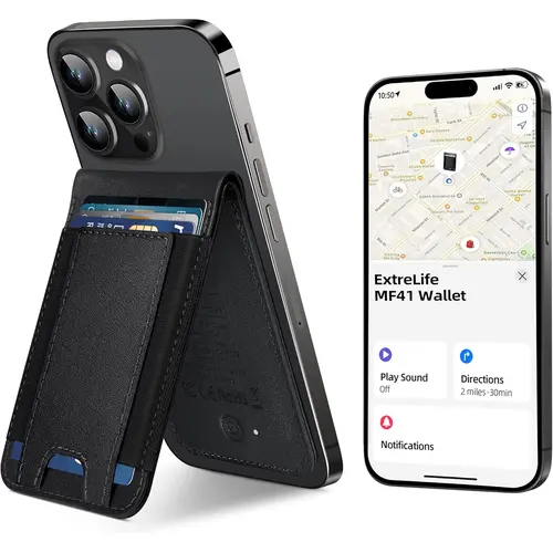 ExtreLife for MagSafe Wallet with Apple Find My（only IOS), 8-Card Holder, Adjustable Stand, Magnetic Wallet for iPhone 17/16/15/14/13/12 Series, RFID Blocking SummerWins tiktokshopbacktoschool,back to school,back to school haul