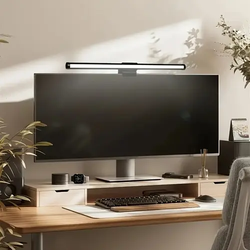 USB-Powered RGB LED Monitor Light Bar for Computers & Laptops, Adjustable Brightness & Color Temperature, Touch-Control Dimmable, Eye-Care Clamp-On Design for Workspace Lighting #GLOBAL PICKS