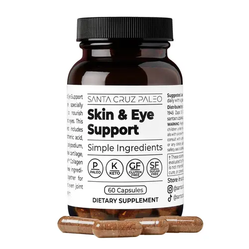 Santa Cruz Paleo Skin & Eye Capsules - 30 Servings, 60 Capsules - Supports Skin, Eye, and Joint Health - Daily Supplement for Men and Women, Clean Ingredients, Gluten Free, Keto & Paleo Friendly