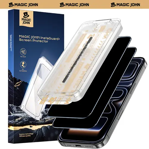 NEW -  MAGIC JOHN Premium Upgraded Privacy Screen Protector Dustproof Bubble-Free Design Ultra-Clear for iPhone & Samsung,back to school,back to school haul