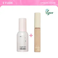 [ETUDE Official] Nymph Aura Volumer + Big Cover Skin Fit Concealer Pro Set | Korean Primer | Radiant Glass-Skin Glow | Hydrating with Argan & Avocado Oils | Long-Lasting Coverage | K-Pop Idol Makeup item