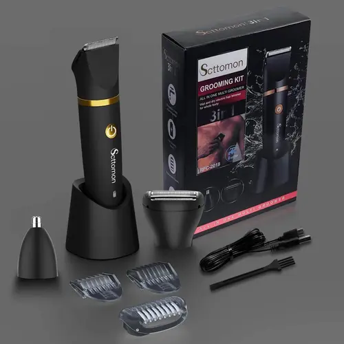 3 IN 1 Electric Electric Groin Hair Trimmer, Multifunctional Hair Trimmer, Rechargeable Body Hair Trimmer,Waterproof Hair Trimmer for Arm Leg Armpit,Body Shaver Nose Hair Trimmer Cordless 3 in 1