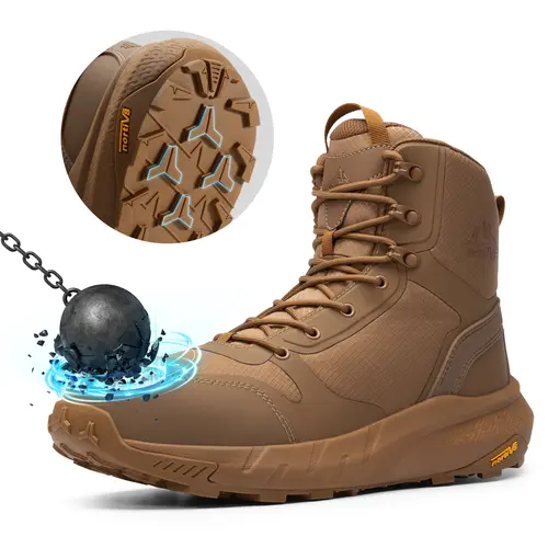 【SummerFinds】NORTIV 8 Men's Nano Composite Toe Work Boots Safety Boots with Side Zipper Construction & Warehouse Metrostrike-Nano Black All Seasons Round Toe Laces Closure - Worker Closed Footwear summervibes,summervibes tiktokshop,father'sdaygifts