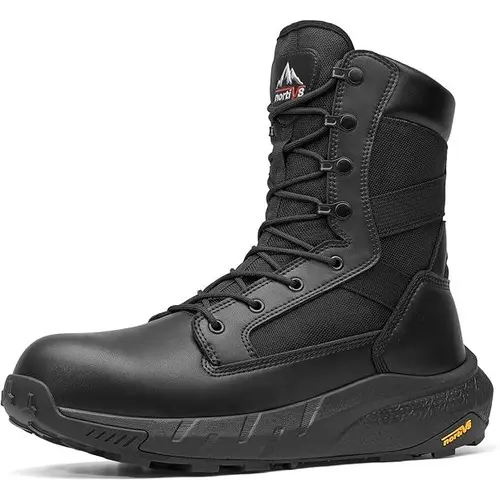 【Back To School】NORTIV 8 Men's 8" Composite Toe Work Boots - Lightweight Side Zipper Safety Military Workboots, All-Day Comfort Footwear Shoe with Peakforce-Nano, Protective Work Shoes, Construction Gear tiktokshopbacktoschool, Work & Safety Footwear