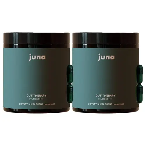 Juna Gut Therapy Advanced Gut-Brain Natural Healthcare Supplement (2-Pack, 60-Day Supply) – Oral Dietary Wellness Product with Ginseng, Probiotic Blend, Energy Antioxidants, Lactobacillus Prebiotics for Microbiome, Memory, Focus, Mood, Cortisol Regulation