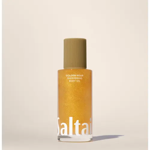 Saltair Golden Hour Shimmering Body Oil – Hydrating Glow Oil with Squalane & Golden Shimmer – Radiant Sunflower, Juicy Pineapple & Fresh Coconut – 4 fl oz