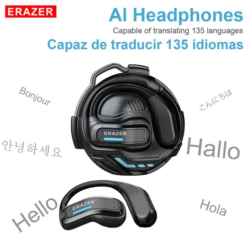 ERAZER X8 AI Instant Translate In-Ear Headset - Bluetooth Electronic Device with 135-Language Support, Game-Ready Wireless Gaming Headphones