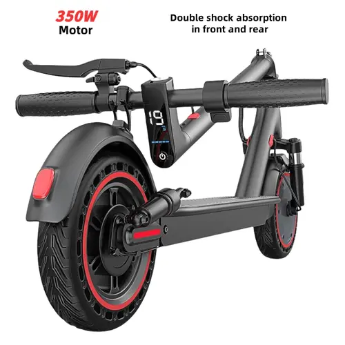 【AOPO】Dual Suspension Motorized Scooter - 350W/500W Motor, 8.5"/10" Solid Tires, 19-20 MPH Speed, Certified Foldable, Lightweight, Compact, 36 lbs, Portable Brakes, App Control Range, Urban Commuting Adult EV Scooter