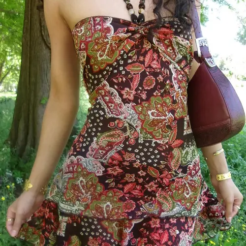 Bohemian Vintage Floral Print Beaded Halter Neck Tube Dress, Slim-Fitting Sleeveless Backless Summer Evening Gown, Stylish Holiday Wear, Halter Strap Dress, Floral Design Dress