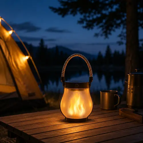BougeRV 5.5in Solar-Powered Wireless Elegant Flickering Flame Lantern 2025 Upgraded, Waterproof Outdoor Garden Lighting for Patio Decor, Valentine's Day Decoration