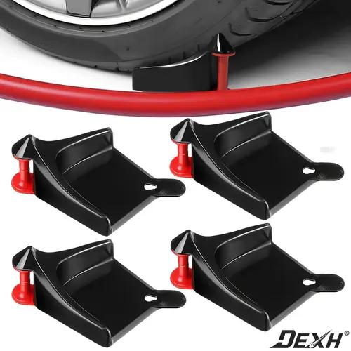 4-Pieces Plastic Car Wash Hose Guide, Car Accessories for Wheel Washing, Pressure Washer Safe Tire Roller, Prevents Line Sticking Under Vehicle Wheels & Hook Damage, Automotive Repair Tool