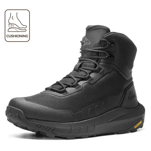 【Back To School】NORTIV 8 Men's Tactical Hiking Boot Lightweight Cushion Sole Boots for Work All Day Side Zipper Motorcycle Combat Military Boot Arch Support 8 Inches Terrascope,summerwins tiktokshopbacktoschool, Eva, Construction