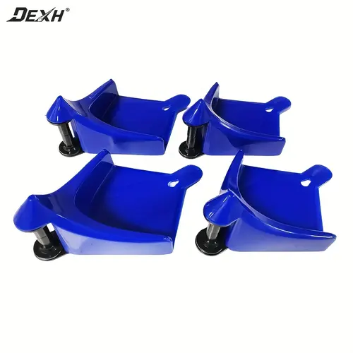 4-Piece Durable Plastic Car Wash Wheel Hose Guide, Bright Blue Rolling System with Ergonomic Design & Non-Slip Rubber Ft, Car Repair Tools for All Vehicles, Wheel Centering Aid Tyre Repair Tools & Kits Tire Inflator Pump