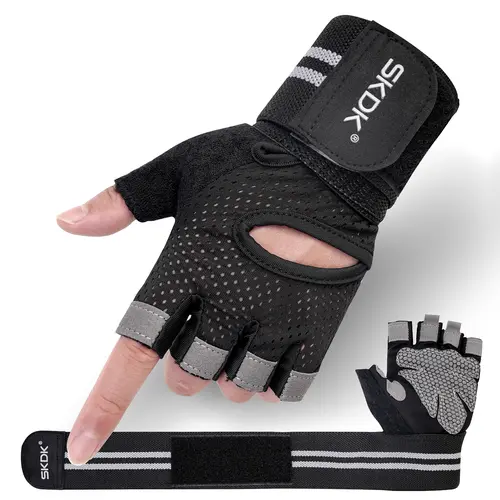 GOUNOD Multi-Size Breathable Workout Gloves for Women - Padded Weight Lifting Gloves with Wrist Wrap Support, Full Palm Padding, Stress Reliever & Enhanced Grip for Gym Cross Training #Summervibes