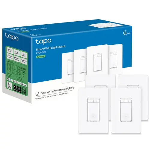 TP-Link & Tapo S500D (4-Pack) – Smart Dimmer Switch | Single Pole | Neutral Wire Required | 2.4 GHz Wi-Fi | Compatible with Alexa & Google Home | UL Certified | No Hub Needed | White #SummerWins #DealsForYouDays