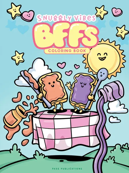 Snuggly Vibes BFFs Paperback Coloring Book - Fun Illustrations, Coloring Pages, Relaxation, Creativity Boost (Children's Literature & Art Book)