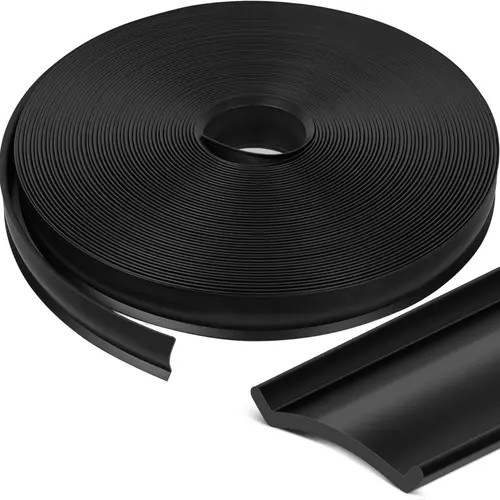 B BRAZIFY Premium TPE RV Trim Molding Insert, 1" Width 1" Slot Fit, 50 FT Length Heavy-Duty All Seasons Weather Stripping, 0.1" Thickness Waterproof Exterior Seams Screw Cover, Easy-Install for RVs/Campers, Black Carbon Window-Canopy Drain Ditch Cover, 0.