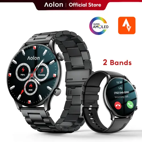【Ultra-Slim】Aolon GTR3 Wearable Smartwatch: 1.43" AMOLED Display, Bluetooth Calling, Health Monitoring, DIY Watch Faces, 110+ Sports Modes, IP68 Waterproof, 120-Hour Battery, iOS & Android. Great Gift for Men & Women.#summerwins#SummerFinds