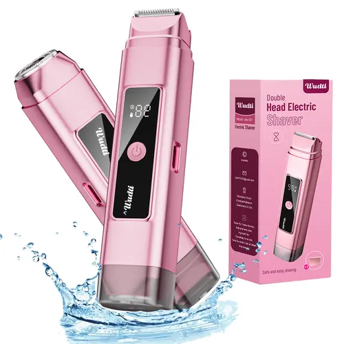 [Tiktokshopbacktoschool]Electric painless facial hair remover Bikini Trimmer for Women, Electric Shaver and Razor 2-in-1 electric razor  Dual Heads for Painless Trimming of Pubic Hair, Face, Underarms and Legs,Waterproof tiktokshopbacktos