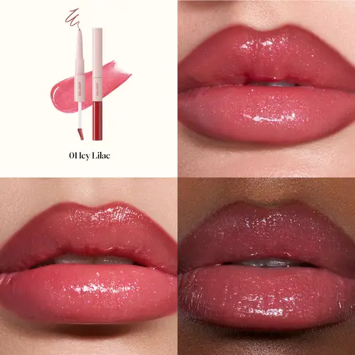 JOOCYEE 2in1 Lip Liner & Gloss - Plump & Glossy Dual Lip Combo, Lip Liner and Gloss 2 in 1, Matte Lip Liner,3D Glossy Lip Gloss, Plumping & Long Lasting, Shimmer Finish, Non Sticky Lip Gloss, Daily Makeup, Travel Makeup, Refresh Look,Back to School