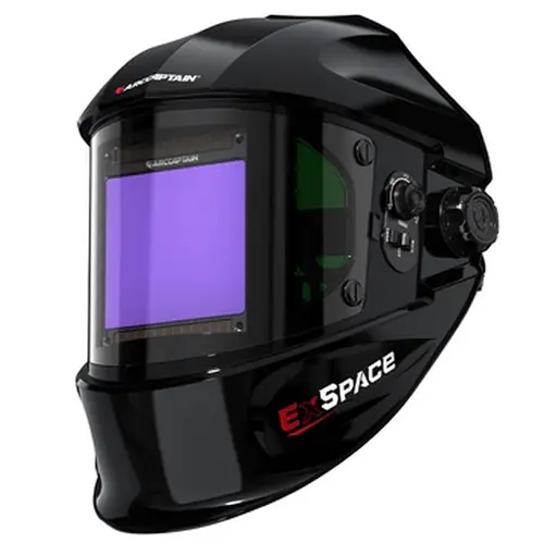 ARCCAPTAIN Auto Darkening Welding Helmet - 180° Panoramic Side View, 1/1/1/1 True Color Large Viewing Hood, 4 Sensors, Solar Powered, Wide Shade for Weld & Cut, Ideal Gift for Men, Weldingmask, 1/25000S Dark, 12In1 Uv Filter, Din 4‑Din 9/9–13 toolupgrade