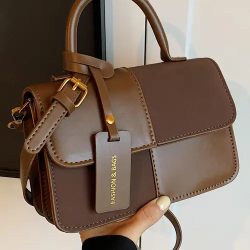 Women's Simple Personalized Retro Square Flap Bag, Fashionable Casual Versatile Trendy Travel Purse Crossbody Shoulder Bag, Perfect for Office, University, Travel and Outings